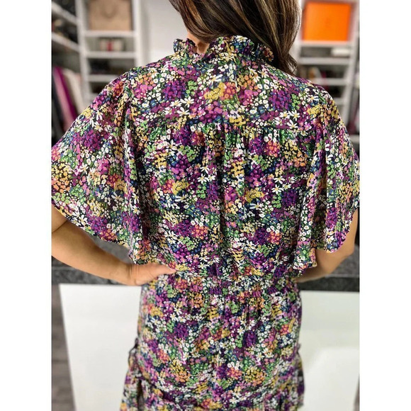 Pinch Bohemian Purple Flutter Sleeve Dress $73 - Picture 11 of 15